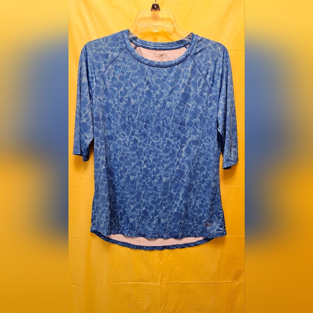 REEL LEGENDS Women's multi blue wet/dry shirt M